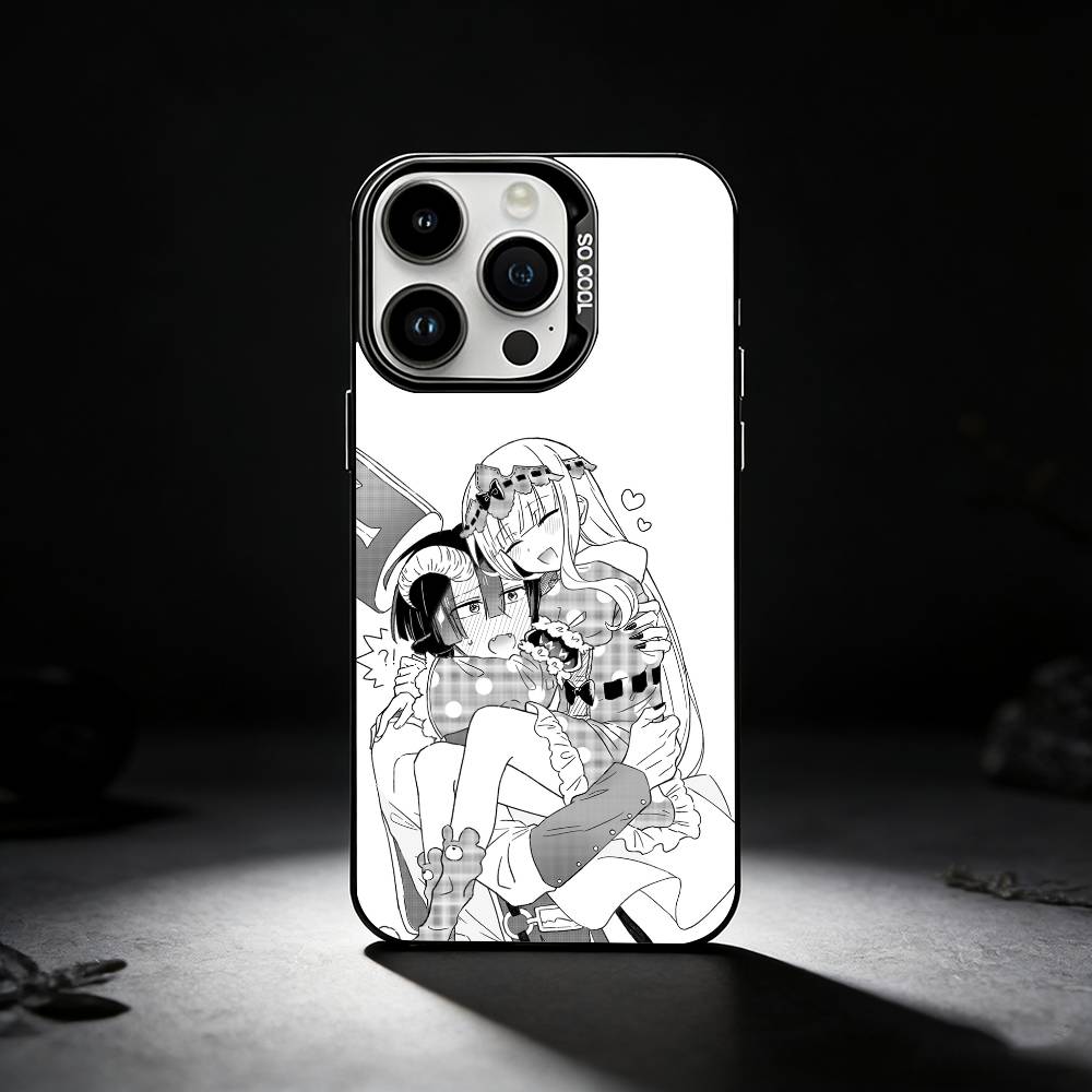 Sleepy Demon C-Castle Phone Case For iPhone 17,16,15,14,13,12,11 Plus,Pro Max,XS,Colored silver phone case