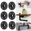 New Painted Floor Flange with Threaded Hole Industrial Vintage Style Iron Pipe Flange Black Flange Plate Home Hardware