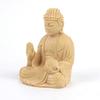 Kurita's Specialty Buddha Statue [Nyorai] Seated Yakushi Nyorai Statue, 2.0 Inches (total Height 7.5cm, Width 6cm, Depth 4.5cm), High-Quality Cypress