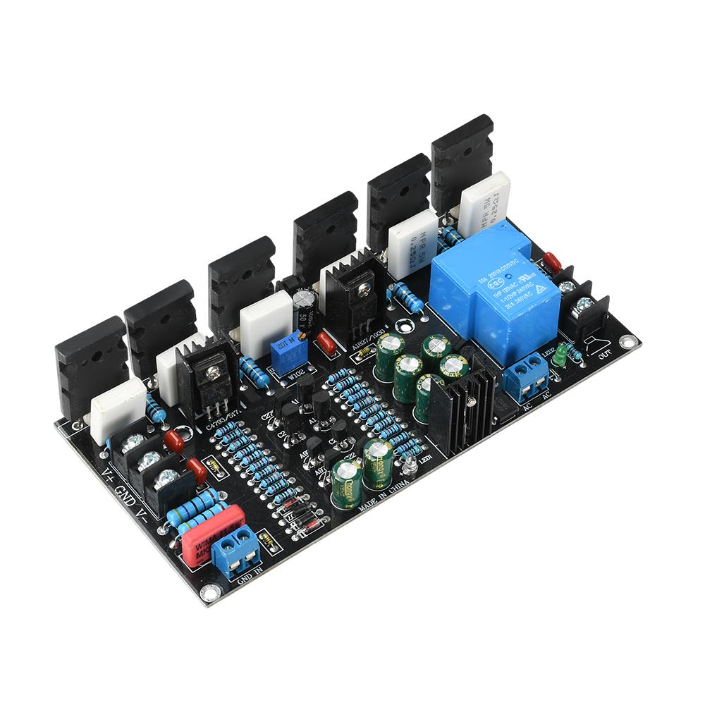 Upgraded Version 300W Mono Power Amplifier 1943 + 5200 High Power Tube Amp Board With Speaker Protection Relay DC 20V-90V