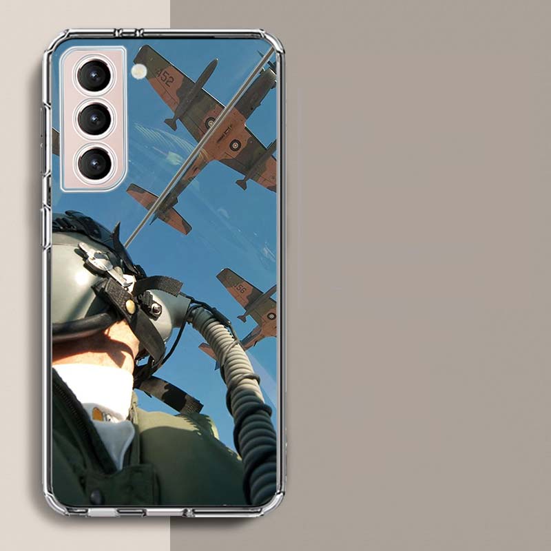 Military Aircraft Warship Fighter Phone Case For Galaxy A14 A24 A34 A54 Samsung A02S A12 A22 A32 A42 A52 A72 A13 A33 A53 5G A03