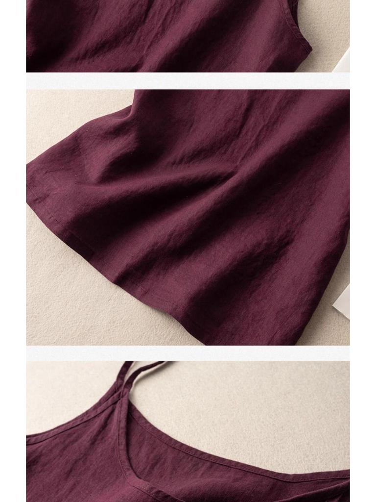 Southeast Asia Plus Size Cotton Linen Japanese Camisole
