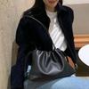 New Model Women's Genuine Leather Cloud Bag: Top Grain Cowhide Drawstring Purse & Crossbody Clutch