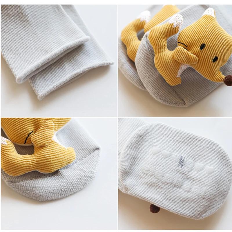 1 Pair Cute Baby Sock for Boy Girl Cute Cartoon Animal Short Anti-slip Floor Sock for Toddler Summer Autumn Thin Cotton Sock