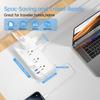 8 Holes Ac Outlet Us Plug Power Strip with 2 Usb Ports 2 Type C Fast Charge 5Ft Extra-Long Extension Cord Socket for Home Office