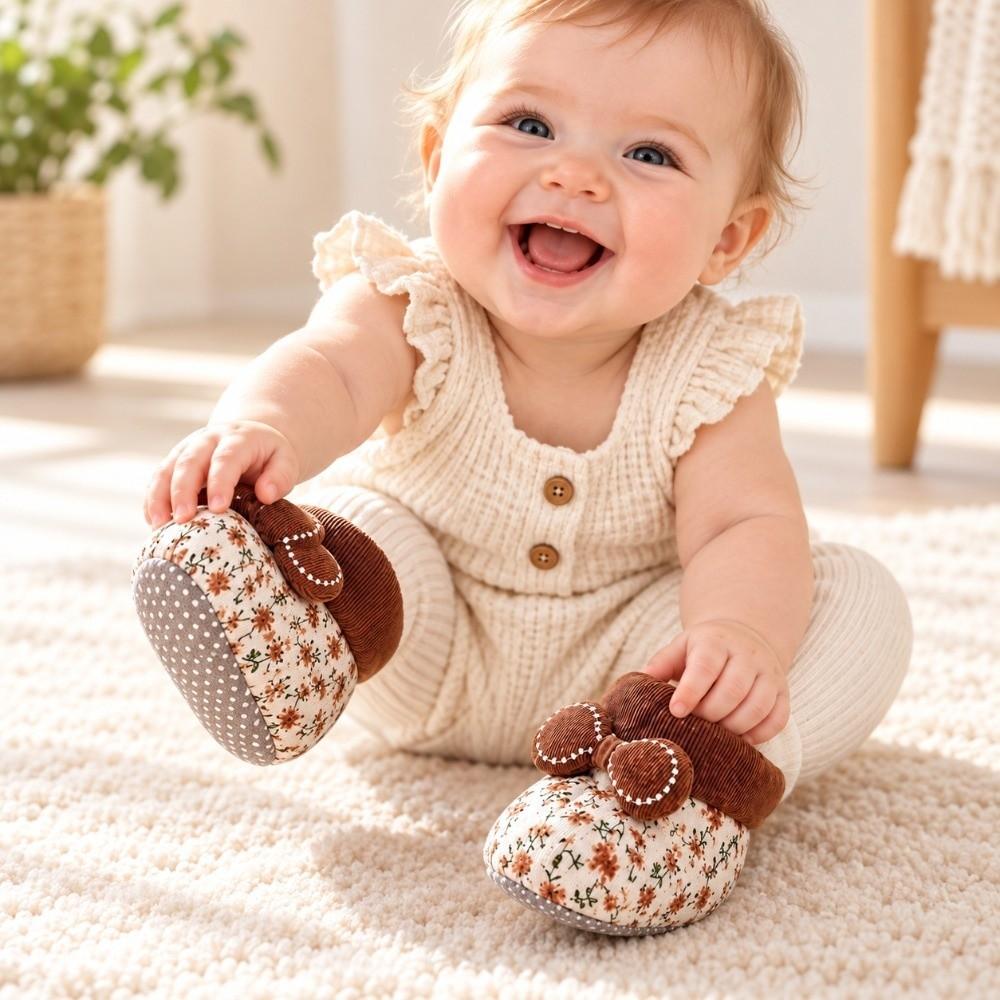 Winter Toddler Snow Boots Corduroy Infant First Walking Shoes Durable Baby Footwear