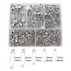 550-Piece Silver Safety Pin Set for Clothing and Household Use