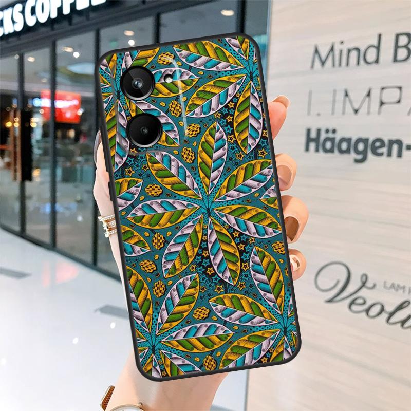 African Style Fabric Print Case For Realme 15 14 13 12 11 Pro Plus GT6 GT7 Pro C55 C51 C35 C53 C61 C65 C67 C63 C71 C75