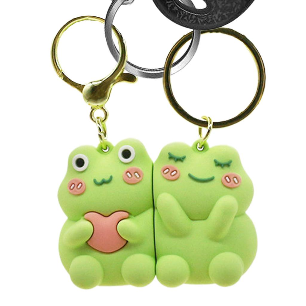 [Gevrkjenp] Magnetic Keychain for Couples, Magnetic Keychain for Couples | 2X Cartoon Animal Bag