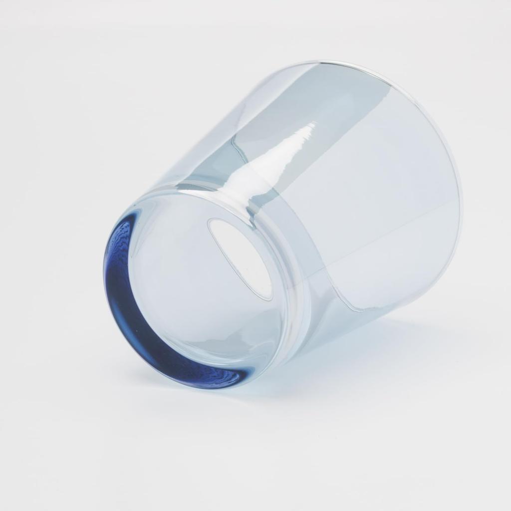 Otsuka Glass "Pinsale" Rocks Glass, Old, Large, Approx. 260ml, Blue, Made In Japan, 6740-723-4-1P