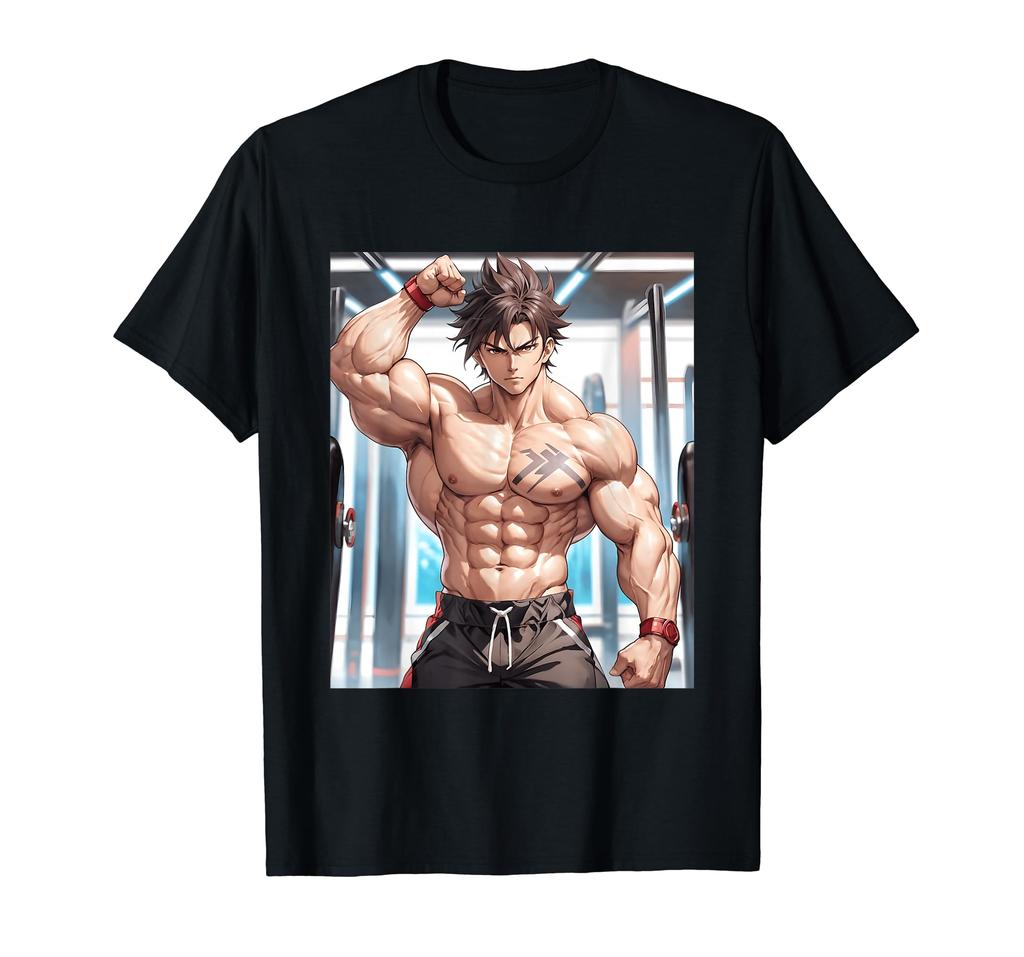 Motivation Print Anime, Gym, Workout, Manga, Japanese, T-Shirt