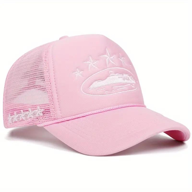 Unisex Men Women Cap Pentagram Embroidery Baseball Net Caps Spring Summer Outdoor Adjustable Casual Hats Sunscreen Hat