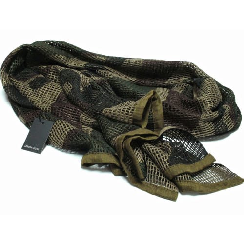 Sniper Veil Military Camouflage Mesh Army Ghillie Net Sniper Rifle Cover Camouflage Shemagh Scarf Face Headwear (Woodland)