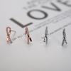 Simple  Fashionable and Luxurious Bow Earrings for Women  Japanese and Korean Style Five-pointed Star Earrings
