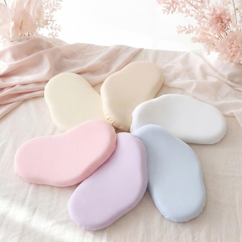 Infant Memory Foam Pillow Newborns Kids Toddler Neck Support Breathable Washable Cotton Cover