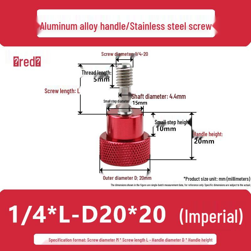 Imperial Stainless Steel Camera Mount Locking Bolt with Aluminum Alloy Handle