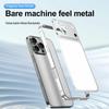 For iPhone 16 Pro Max Case Transform to 17 Pro Max Locking Buckle Metal Frame Alloy Back Phone Cover