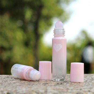 5ml 10ml Gradient Pink Glass Roll On Bottle Empty Perfume Bottle Essential Oil Roller Ball Bottle Liquid Container Makeup Tools