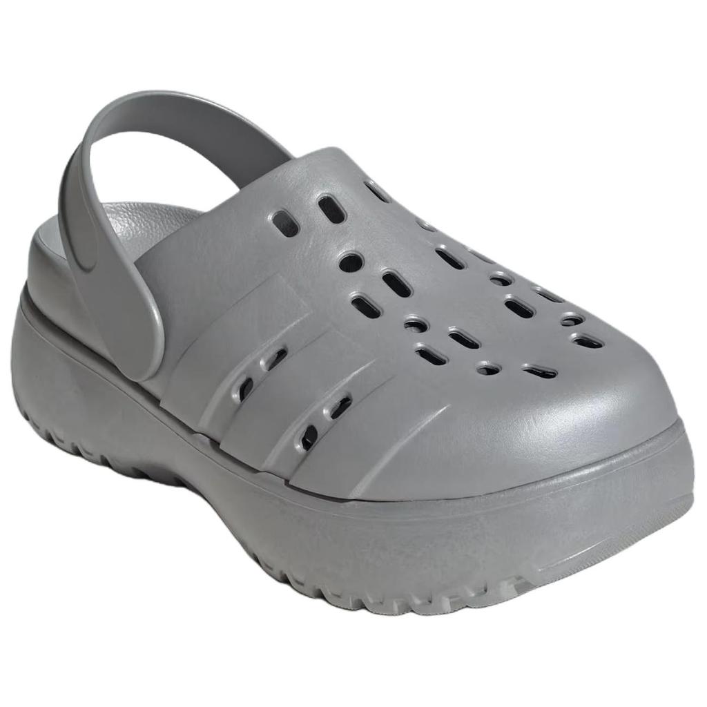 Adidas Adilette Platform Comfortable Soft Clogs Women Footwear Silver JQ9879