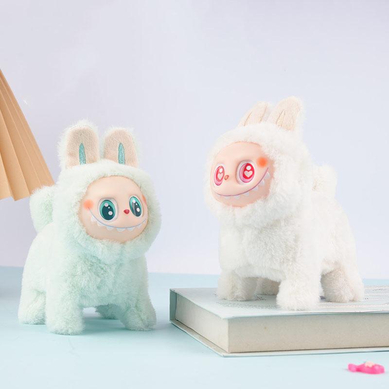 Simpatici Peluche di Silicone con Faccia da Cartone Animato Giocattoli a Batteria Possono Illuminarsi Possono Correre Possono Cantare Regalo per Bambini Regalo di San Valentino