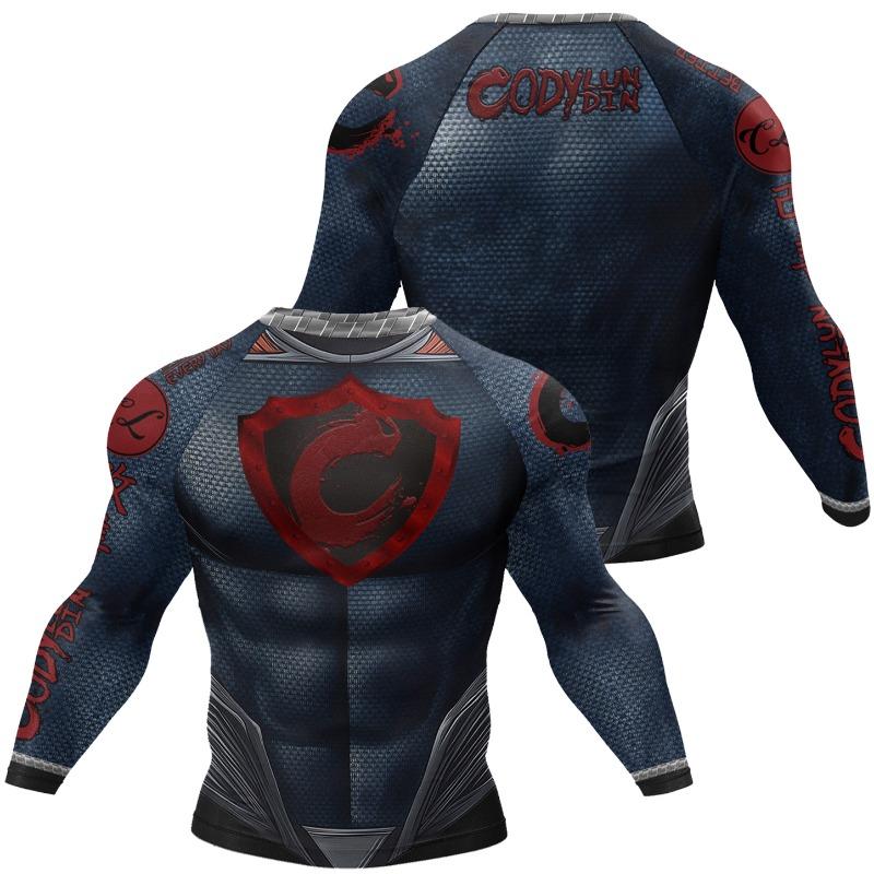 Men Cody Lundin MMA T-shirt 3D Printed Bjj Boxing Sport Tops Long Sleeve Rash Guard Jiu Jitsu Shirts Kickboxing Fitness Jerseys