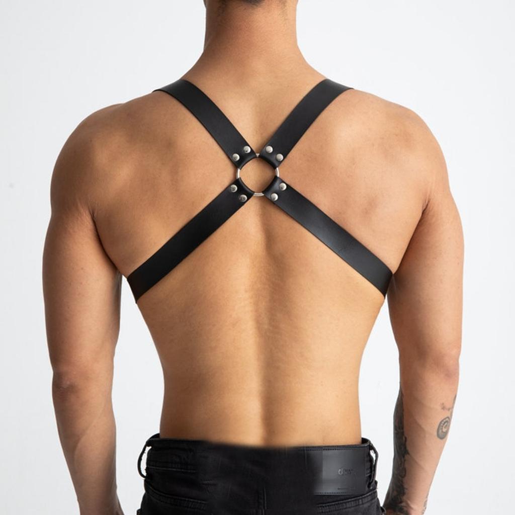 Heren Leren Bretels Riem Lichaam Bondage Riemen Mode Verstelbare Bretels Bretel Met Punk Harnas Riemen Exotisch Accessoire