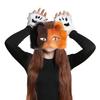 DIY Therian Mask Kit with Felt Fabric Sheet Plush Faux Fur Eye Mesh Blank Cat Mask Blank Animal Dress Up Mask for Boys Girls