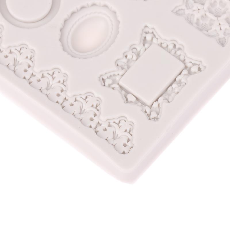 Dragonfly Crown Key Po Frame Shaped Silicone Mold Diy Lace Scroll Po Frame Silicone Candy Cake Border Decoration Mold