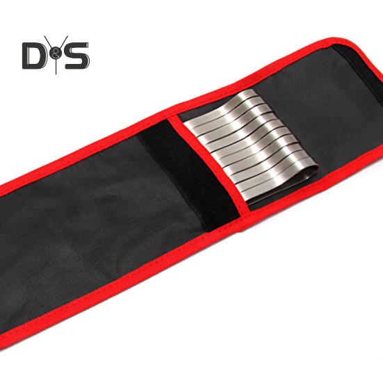 6/10Pcs Stainless Steel BBQ Skewers with Storage Bag Ring Design Flat BBQ Needle Metal Stick for Grilling Sausages Seafood Veggies