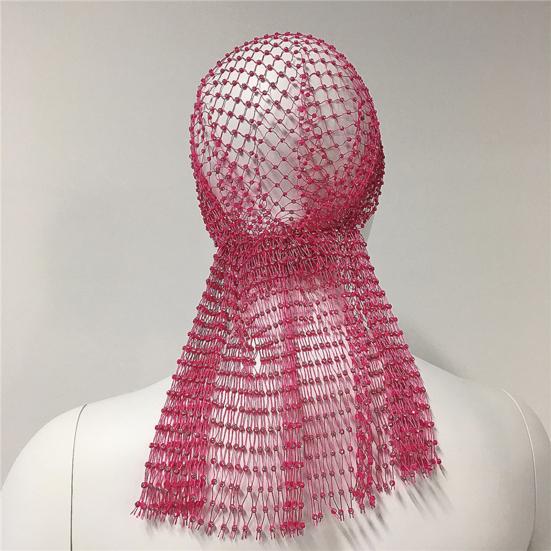 Strass Pirathatt Elastisk Snood Skjerf Lue Maskeradeball Cosplay-arrangementer Nett Hullet Ut Hodeskjerf