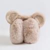 Orecchie da Animale Carine Morbide Paraorecchie Forma di Hamburger Accessori Abbigliamento Borsa Orsetto Peluche Paraorecchie Pieghevoli