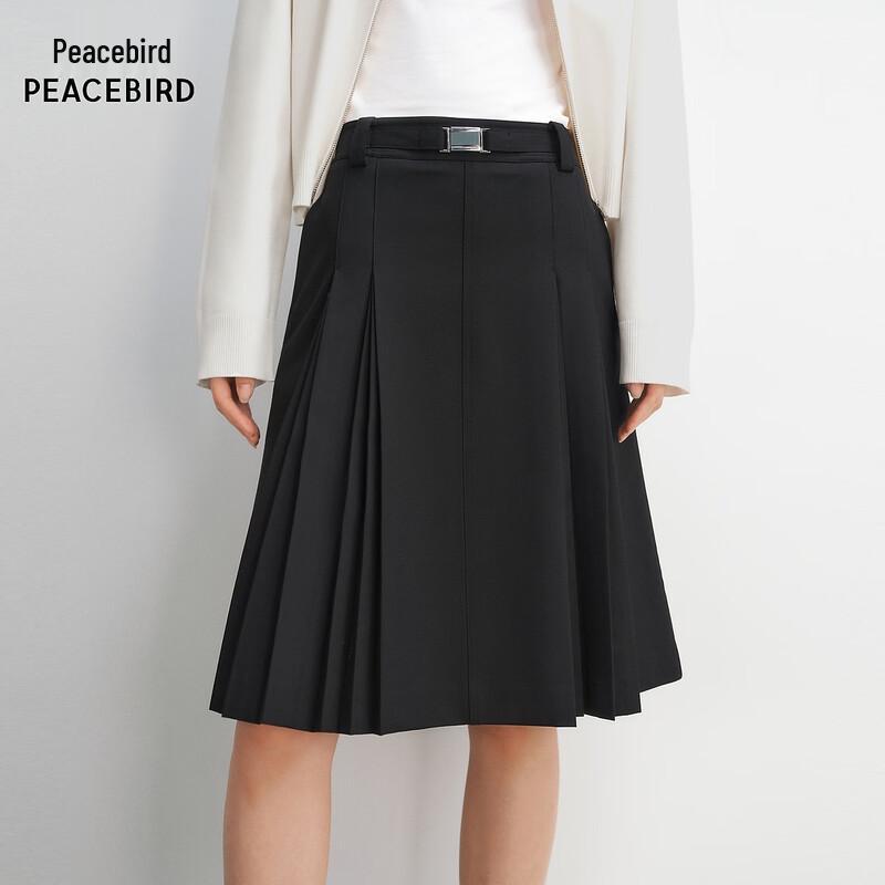 PLEINPEACE Women s High-Waisted Pleated Skirt S
