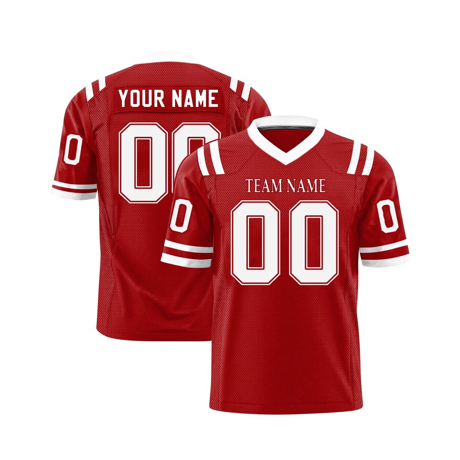 

Индивидуальные футбольные майки с персонализированным напечатанным названием и номером команды, спортивная форма для мужчин, женщин, молодежи S красный