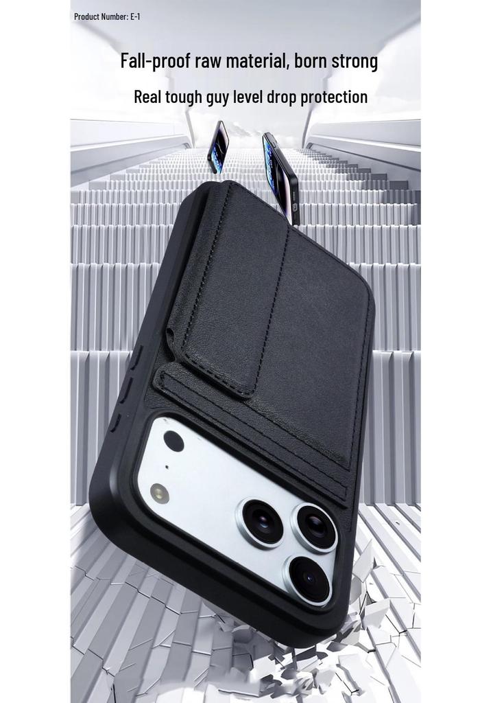 Magnetic Leather Card Holder Phone Case for iPhone 17 Pro Max
