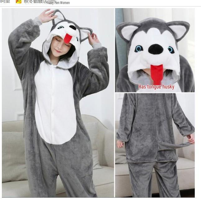 Autumn & Winter Anime Nezha Ao Bing & Genshin Zhongli Dragon Flannel Jumpsuit for Men & Women