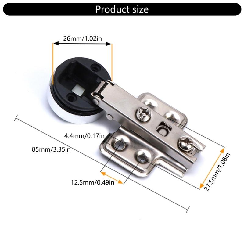2lots Hydraulic Hinges For Glass Cabinet Door Quiet Noise Without Operations Durability Cold Rolled Steel