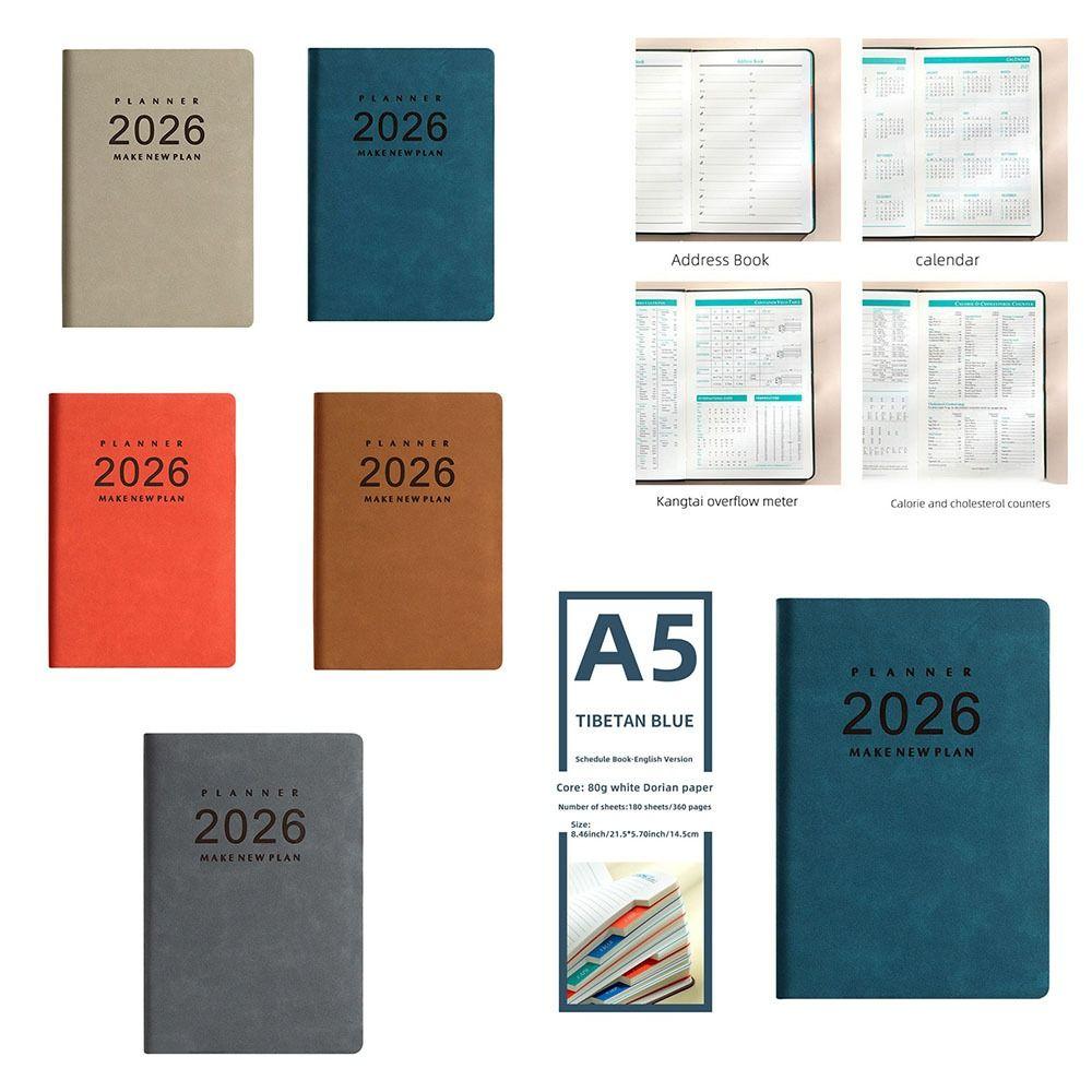 Task Priority 2026 Schedule Planner Wear-resistant A5  English  Daily Plan  Note Taking