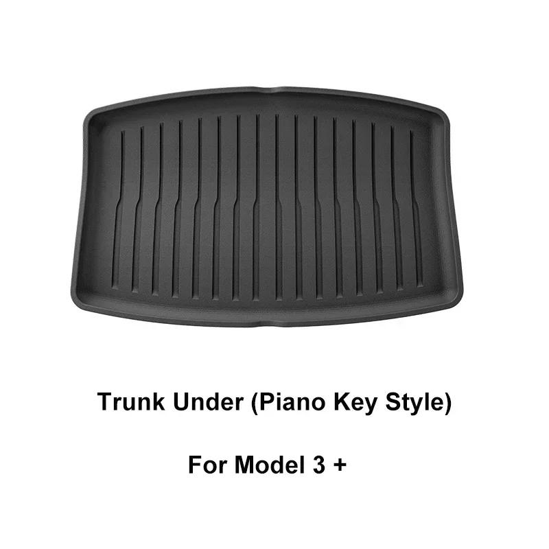 

Trunk Mats for Tesla Model 3+ TPE Piano Key Style Front Rear Trunk Frunk Storage Cushion Waterproof Protective Pad New Model 3 Trunk Model 3