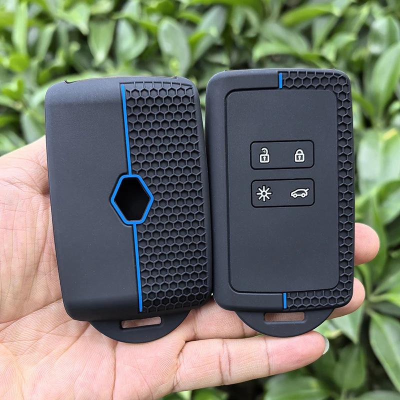 For Renault Koleos Kadjar Captur Megane Talisman Espace Clio Zoe Scenic 4 Arkana Dacia Sandero Silicone Car Key Case Cover