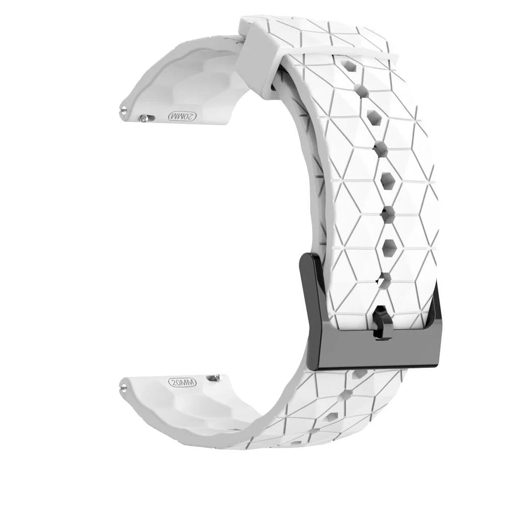 Football Pattern 22mm 20mm Silicone Strap for Garmin Forerunner 55 165 265 965 255 955/Venu 3 2 Band for Garmin Vivomove Trend