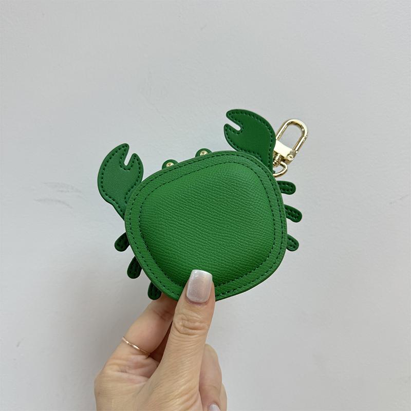Krabben-Münzbörse Mikrofaserleder Mini-Geldbörse Make-up Kopfhörer Aufbewahrungstasche, Schultaschen-Hängeanhänger Handtaschen-Charm Zubehör