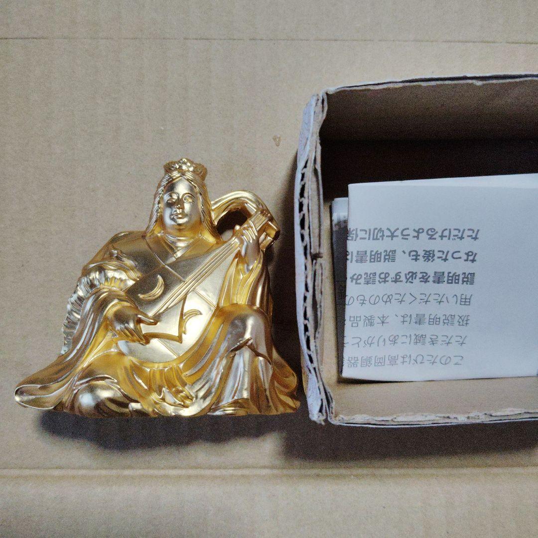 

[USED] Takaoka Bronzeware, Shuun Bishamonten and Benzaiten Figurine, 24KGP