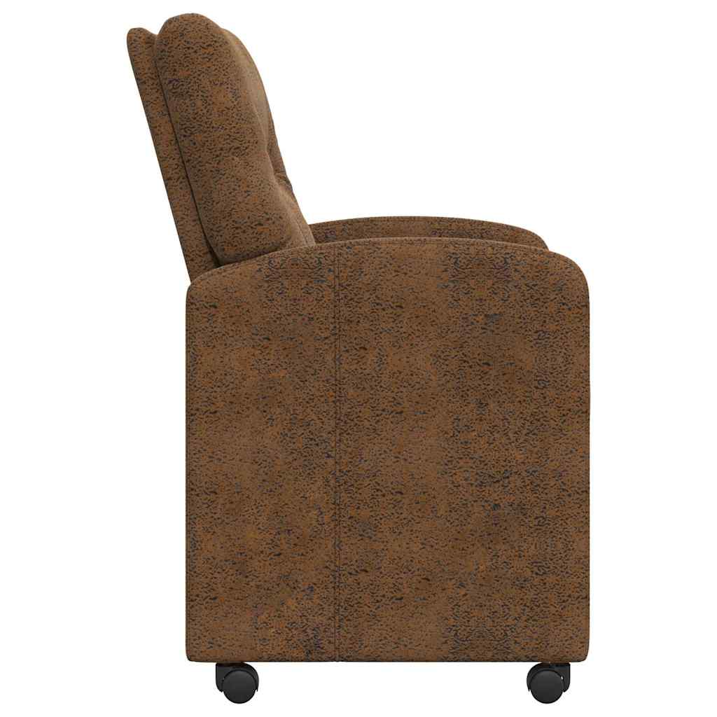 Dining Chairs with Casters 2 pcs Brown 57 x 67 x 95 cm