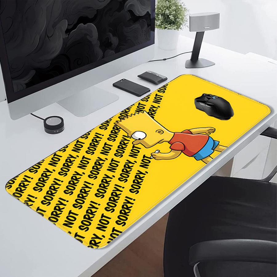 Tappetino per Mouse Accessori da Scrivania Tappetino per Tastiera Mouse Tappetino per Computer Laptop Tappetino per Console di Gioco Tappetino per Ufficio Antiscivolo Divertente Simpson