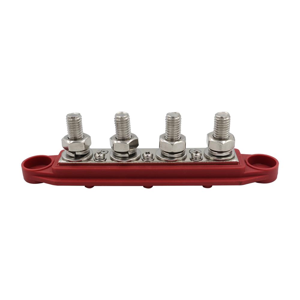M10 3/8"  4 Stud Power Distribution Block for Car BUS Truck Boat RV 48V DC
