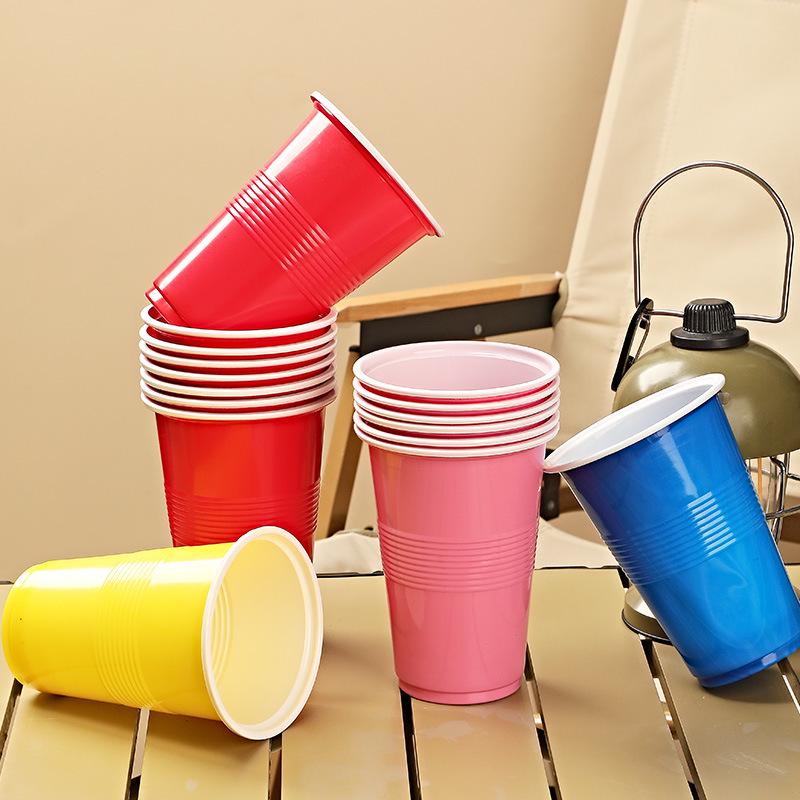 American Party Cups: Two-Color 16oz Disposable Table Tennis Cups