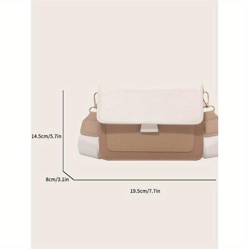 Fashionable Minimalist Color Block One Shoulder Diagonal Crossbody Bag