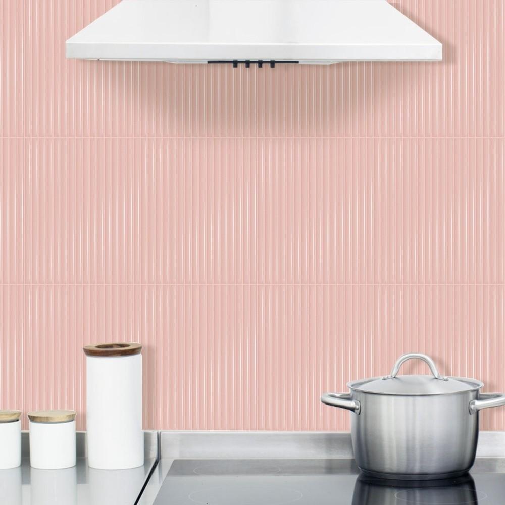Trendy Self-adhesive Peel and Stick Backsplash 11.4*9inch 3D Wall Tile Home Decor Waterproof Wallpaper for Kitchen Bathroom