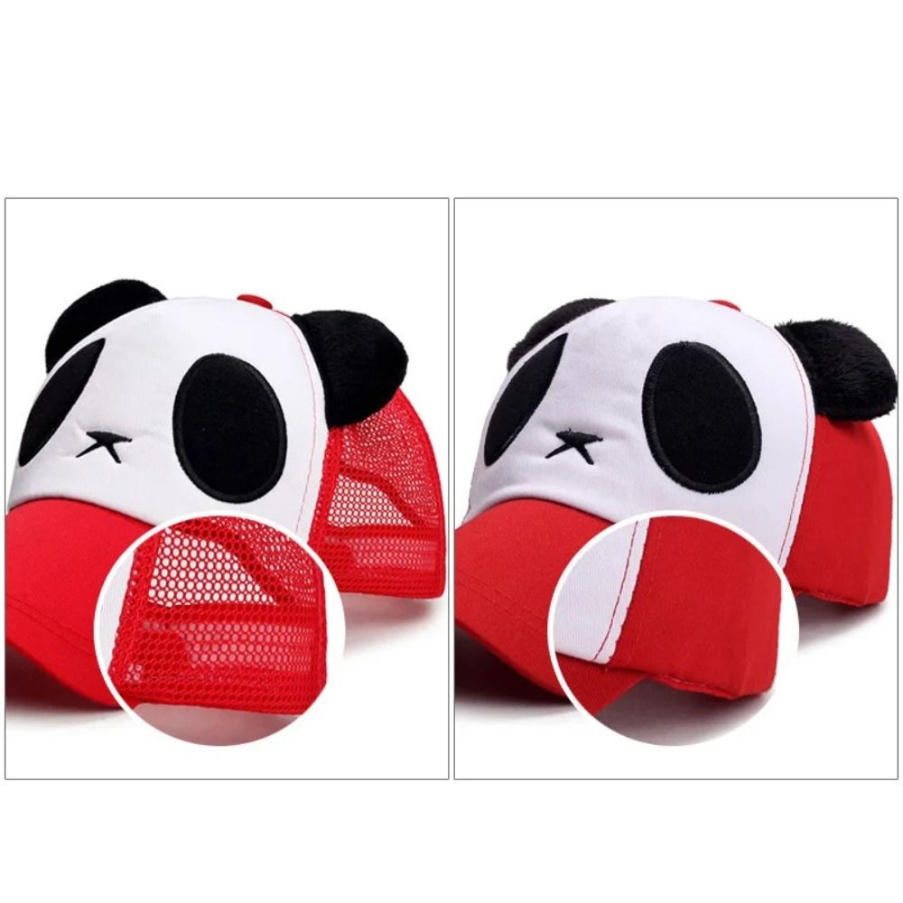Mesh Panda Baseball Cap Breathable Hollow Mesh Cap Fashion Sports Net Hat  Sports