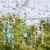 Healing Faux Crystal Home Decor Spiral Sun Catcher, Prism Hanging Ornament, Rainbow Maker Unique Aesthetic Accents Sparkling Suncatcher for